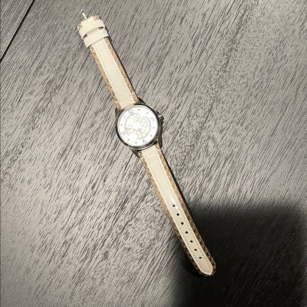 Coach Beige and Silver Women's Watch